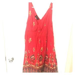 V-neck Printed Summer Dress